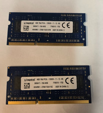 Kingston 8GB KIT 2 X 4GB PC3L-12800S DDR3 LAPTOP Notebook RAM Memory DELL Cert
