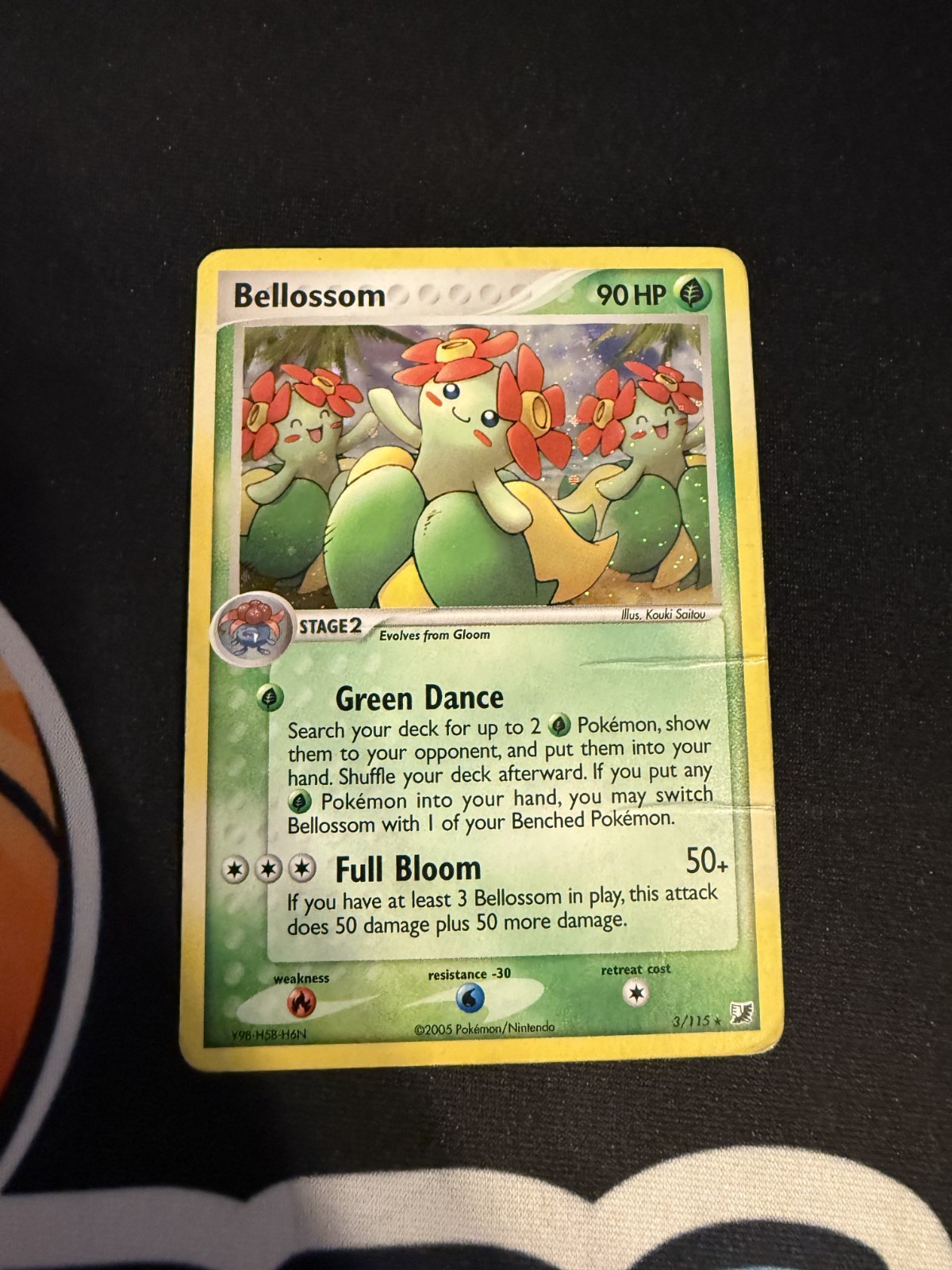 Bellossom 3/115 – EX Unseen Forces – Reverse Holo – 2005 Pokémon Card – DMG