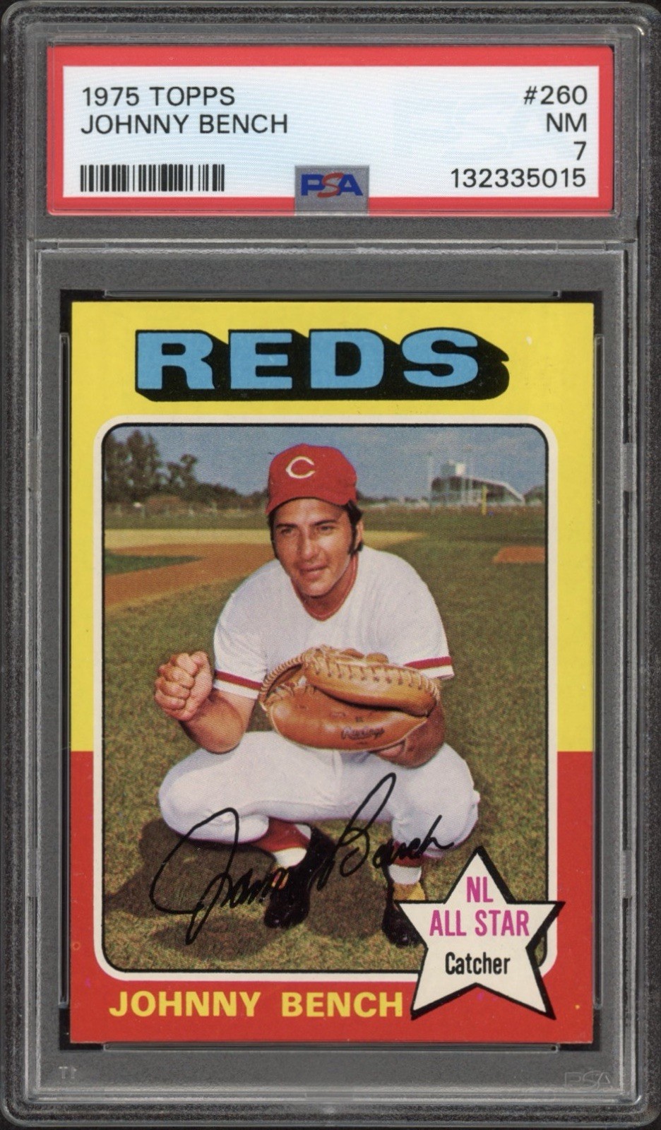 1975 Topps Johnny Bench #260 PSA 7 Near Mint HOF Cincinnati Reds