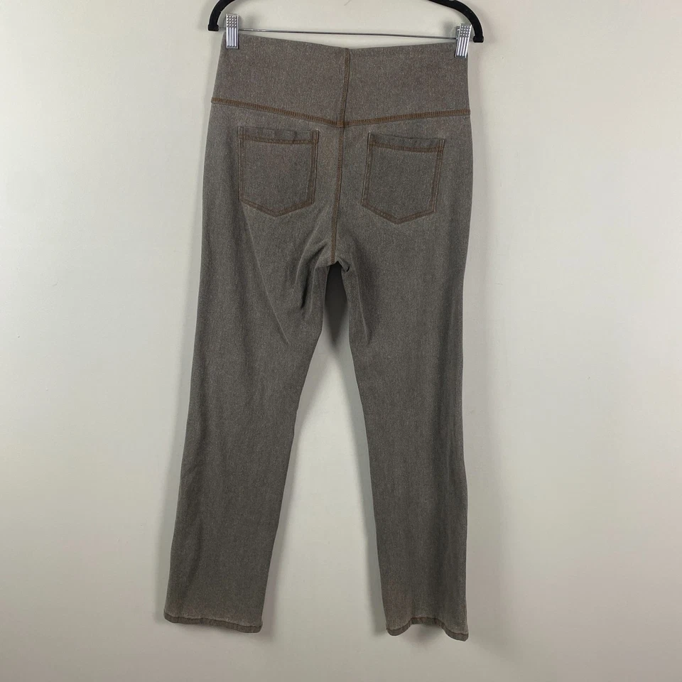 Legging Lysse Boyfriend modeladora jeans perna reta tamanho grande cinza puxar - Imagem 4 de 4