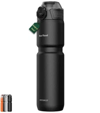 24oz/700ml Insulated Bike Water Bottle, Surgical Steel: No Plastic Taste, Str...