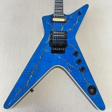 US warehouseWashburn Dimebag Darrell Blue shell inset Lightning Electric guitar