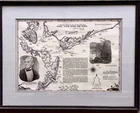 Gone With The Wind Civil War Georgiana Shipwreck Map Artifact Signed Lee Spence
