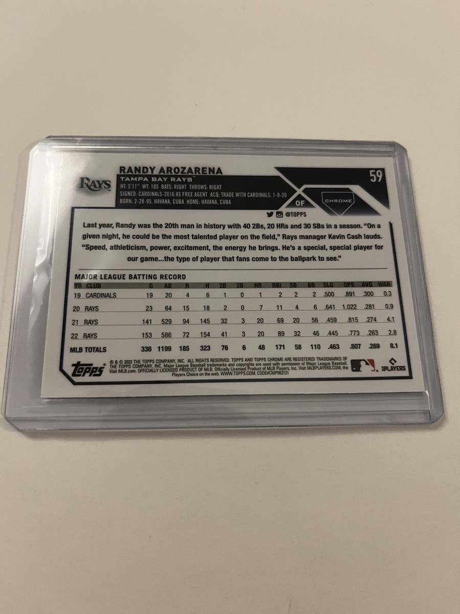 2023 Topps Chrome - X-Fractor #59 Randy Arozarena | eBay
