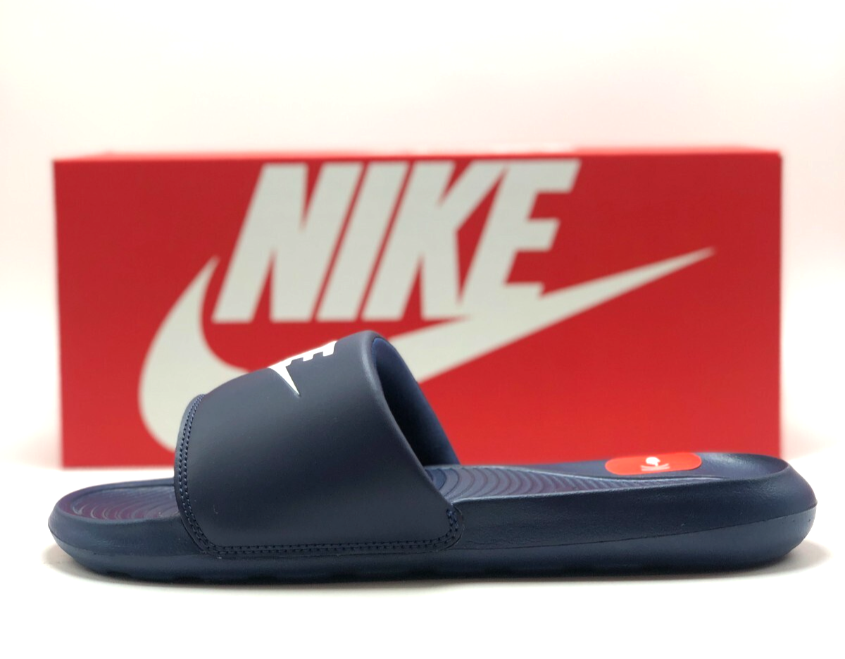 NEW* Men NIKE VICTORI ONE SLIDES Midnight Navy (CN9675 401), Sz