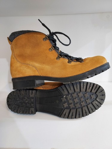Clarks senfgelbe Leder wasserabweisende Wanderschuhe Faralyn Alpha Größe 7 - Bild 8 von 9