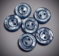 5/8" 2-Hole Light Blue Craft/Clothing Buttons
