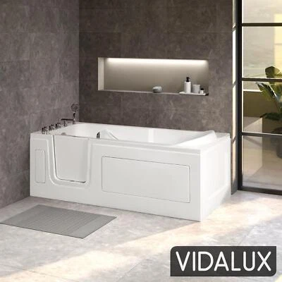 VIDALUX Abberton 1700 Easy Access Walk-In Bath Left Hand Inc Taps & Wastes