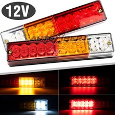 Led Trailer Stop Turn Tail Light Boat Rectangle Reverse Brake Rear Lamp Truck