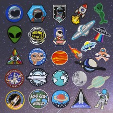Weltraum Astronaut Stickerei Bügelbild Appli...