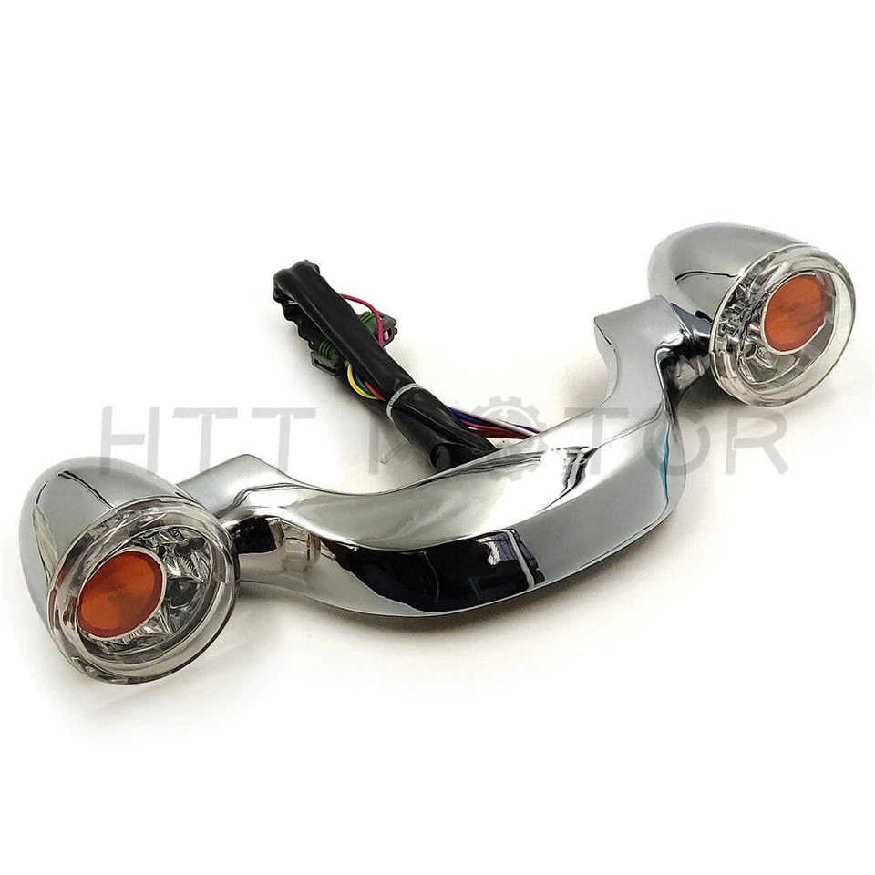Barra de luz de freno de señal de giro trasera para Harley Street Road Glide 2010-2017 cromada Foto 3 de 4