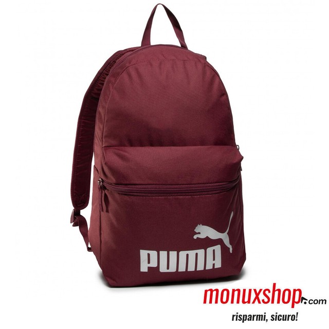 PUMA Phase Backpack Zaino Unisex - Adulto Taglia unica Borgogna/Argento |  Acquisti Online su eBay