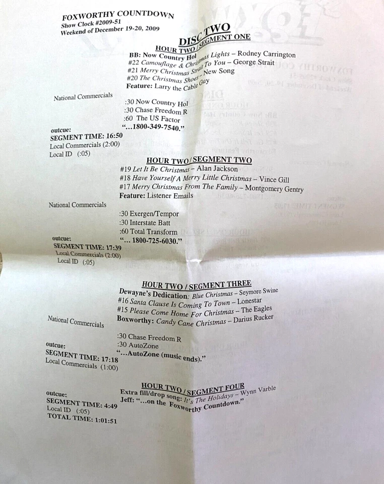 12/19/09 JEFF FOXWORTHY 4 HR CHRISTMAS SPECIAL, INTERVIEWS & FOXWORTHY COMEDY - Image 2 of 4