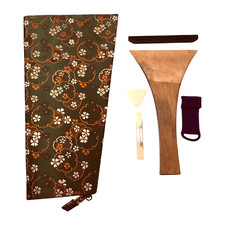 Japanese Wooden Bachi Pick Shamisen Plectrum Musical Instrument Carry Case P15