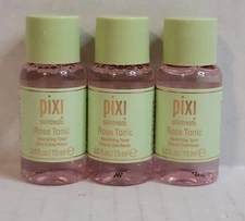 3x Pixi Skintreats ROSE TONIC Nourishing Toner Rose & Elderflower .5 oz/15 mL