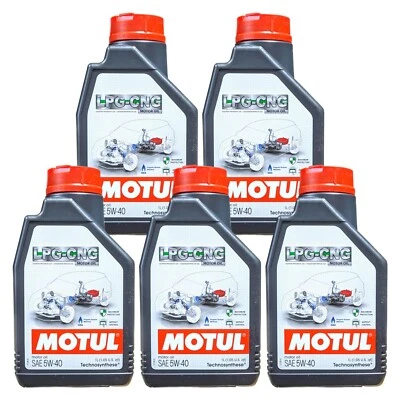 5 Lt Olio Motore 5W40 Motul LPG-CNG motori Metano e GPL Sintetico Acea A3/B4/C3