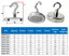 E BAVITE Magnetic Hooks 100 LB(45KG) Heavy Duty Neodymium Magnetic Hooks With - Foto 13