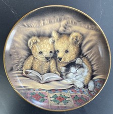 Teddy Bear Decorative Plate Bedtime Story Ltd Edition Franklin Mint Sue Willis