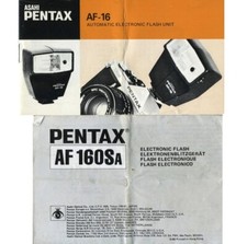 Asahi Pentax AF-16  Pentax AF 160SA Instruction Manuals