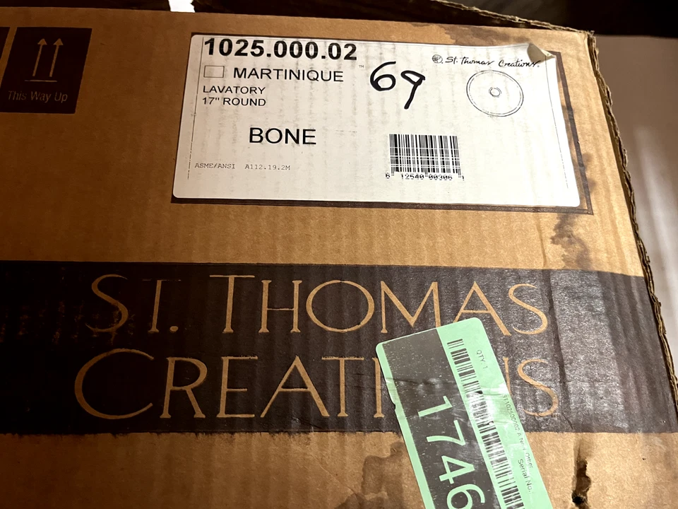 Fregadero de lavabo redondo Martinica St. Thomas Creations 1025.000.02 17" #1746 L11 Foto 2 de 3