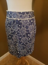 Vineyard Vines SKIRT Blue White Shells - 100 Cotton Lined - Size 2