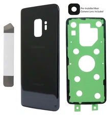 Replacement Back Glass Cover with Lens Adhesive Tool for Samsung S9 Black