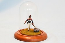 Hand Painted Plastic Figure French Napoleon Soldier 54mm w Base  Dome Waterloo