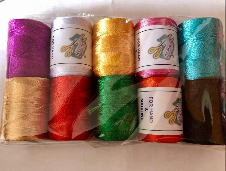 10 Bobinas Grandes de Hilo de Coser & Bordado 2 Capas Muy Fuertes  Poliéster  - Imagen 2 de 2