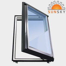 Modernes Kunststoff-Ausstiegsfenster „SunSky - der Dachausstieg“ mit Eindeckrahm