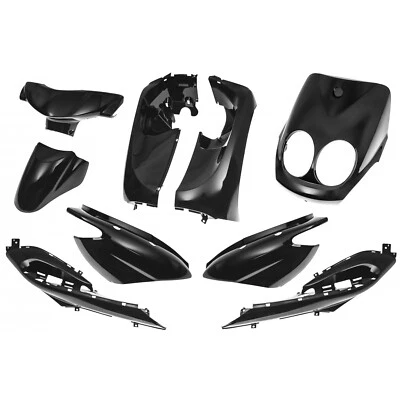 Kit de Carrosserie 9 Pièces MXT Noir Métallique pour Yamaha Neos MBK Ovetto - Photo 1/4