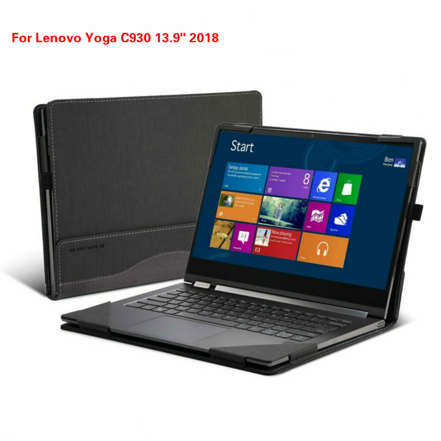 PU Leather Detachable Cover Laptop Sleeve Case For Lenovo Yoga C930  2018