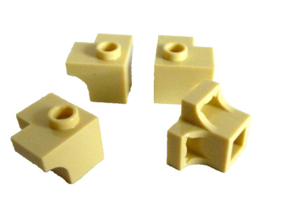 4 x LEGO  38585 City,System Arche Arch1x2 corner,window in beige,tan Neuware