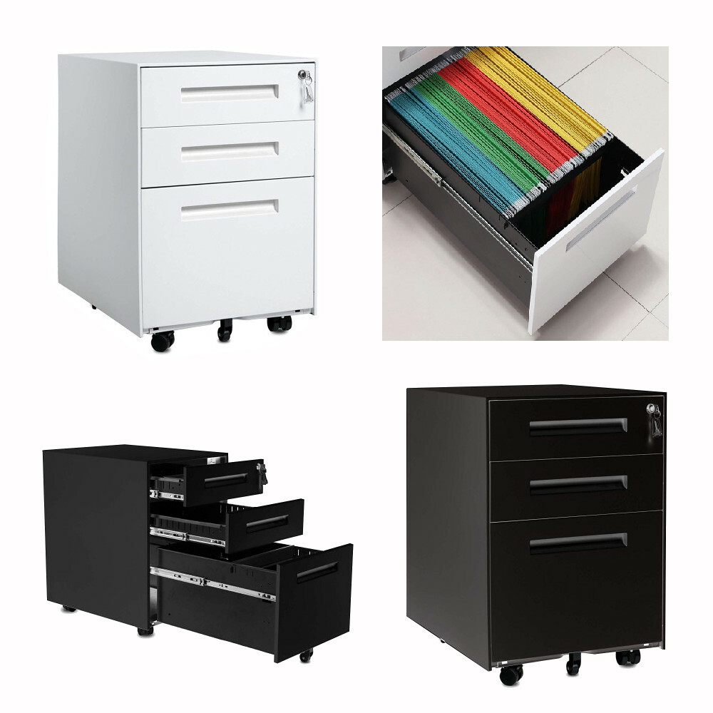 Poppin White Pool Blue Stow Rolling 3 Drawer File Cabinet For Sale Online Ebay