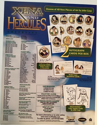 Hercules and Xena the Animated Adventures Sell Sheet 8 1/2 X 11