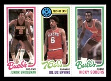 1980 Topps Basketball #22 Bridgeman Erving Sobers NM/MT *e7