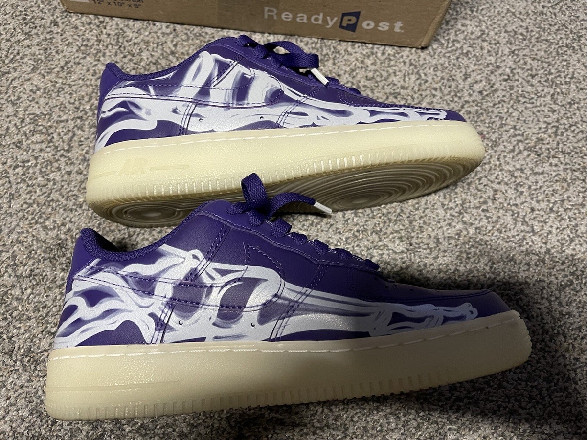 Size 5 - Nike Air Force 1 Low '07 QS Purple Skeleton Size 5 - Nike Air Force 1 Low '07 QS Purple Skeleton