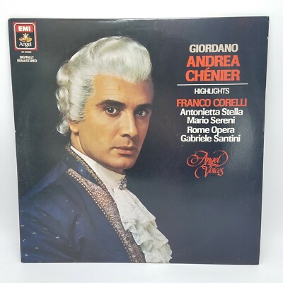 Giordano Andrea Chenier Corelli Rome Opera Gabriele Santini EMI Digital LP NM
