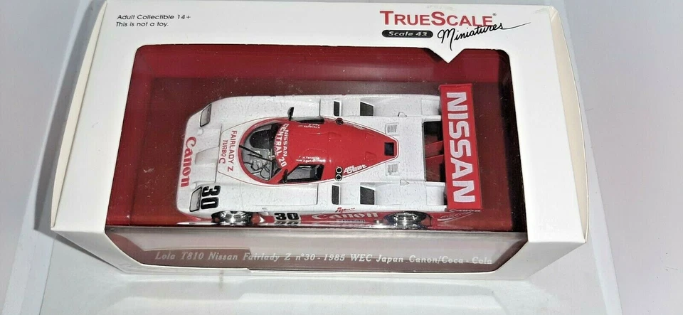 LOLA T810 NISSAN FAIRLADY Z N°30 1985 JAPAN CANON/COCA-COLA TRUE MINIATURES 1/43 - Immagine 2 di 2