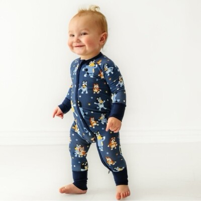 Bluey Dance Mode Zippy Little Sleepies Bamboo Pajamas 6-12 Months