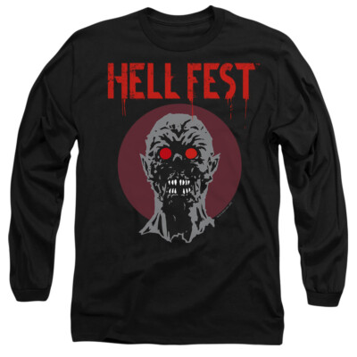 Hell Fest Logo Herren Langarm T-Shirt, schwarz