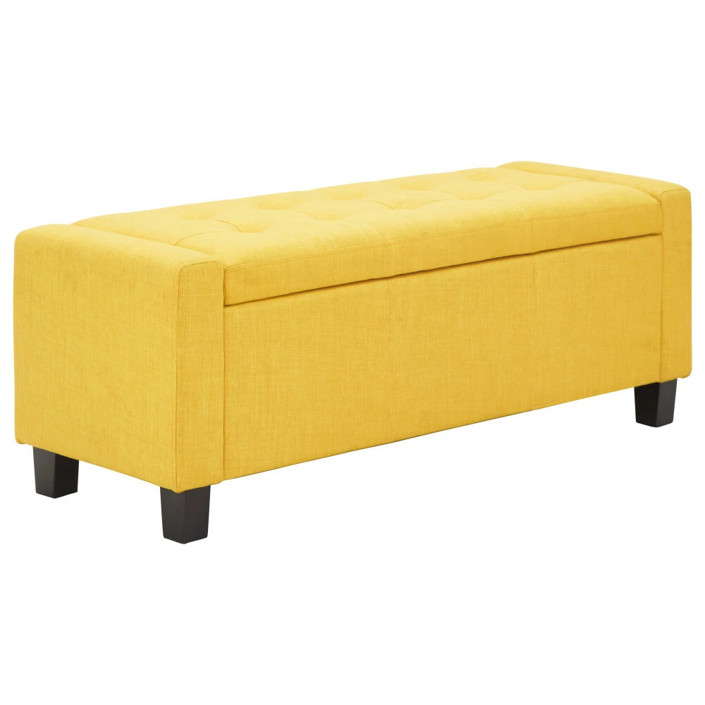 Yellow and grey ottoman outlet