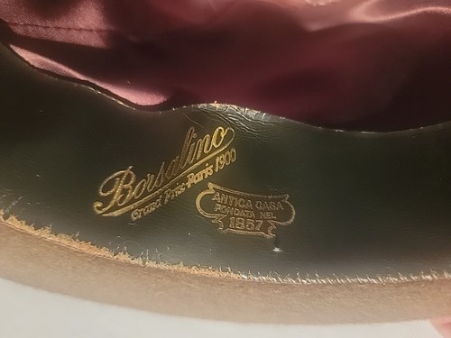 Vintage BORSALINO Grand Prix Paris 1900 Fedora Hat Size 6.5 Brown - Picture 5 of 12