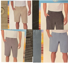 Hang Ten Men's 4Way Stretch Shorts Quick Dry Blue, Grey Black Tan 38 36 NEW