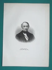 JOSEPH WHITING Wisconsin Surgeon-in-Chief During Civil War - 1877 Antique Print