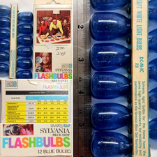 SYLVANIA BLUE DOT FLASHBULBS M3B COMPLETE 12 BULBS NEW SEE PICS