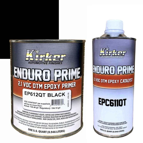 1 qt Kirker Enduro Prime Epoxy Primer Black EP612QT and 1 qt Catalyst EPC611QT