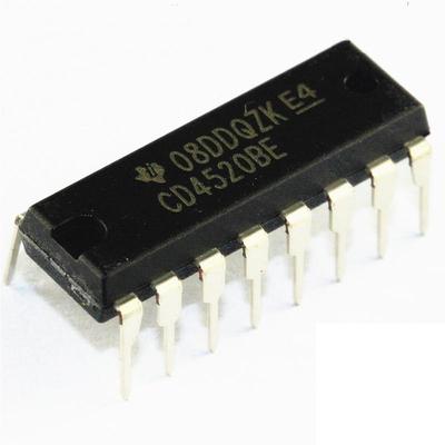 2PCS CD4520BE DIP-16 CD4520 DIP16 TI Dual Binary UP Counter NEW CA
