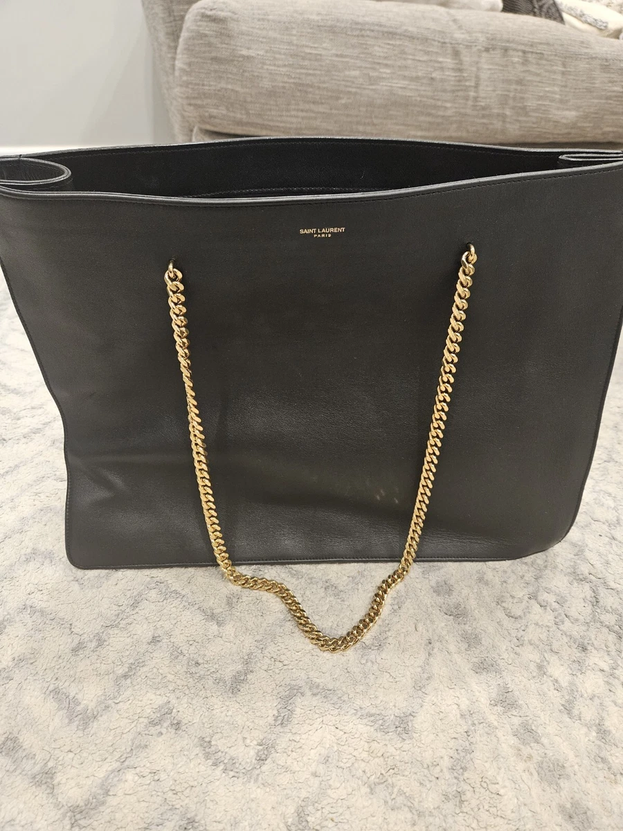 Saint Laurent Siena Ultra Lux Black Leather Chain Shoulder Bag