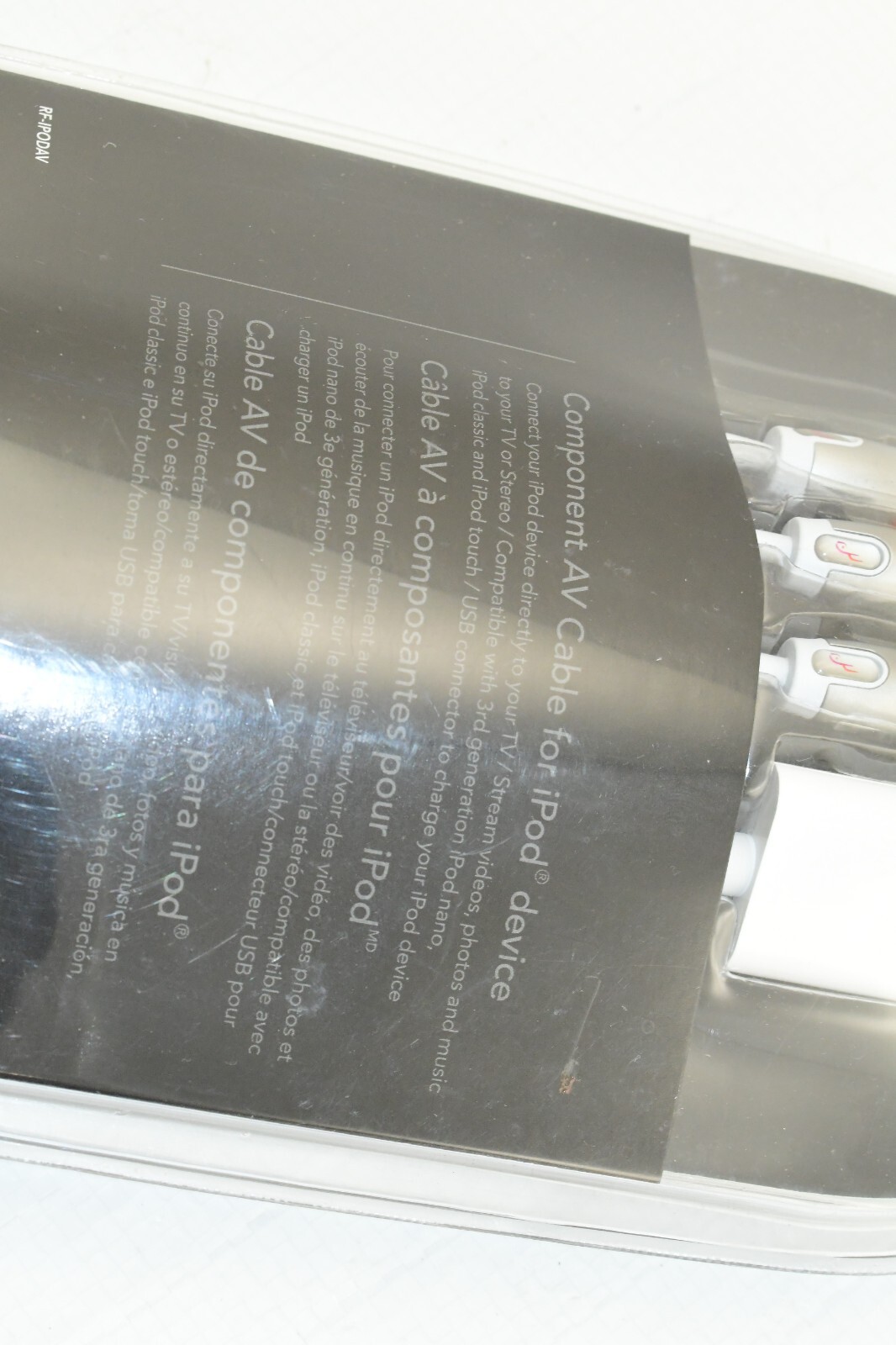 Rocketfish RF-IPODAV 1.8 M/6 ft Component AV Cable for iPod, Audio Video Connect