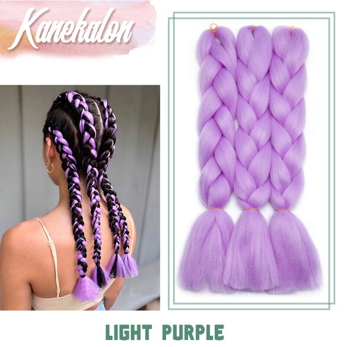 Ombre Jumbo Braiding Hair Extensions DIY Box Braids Ombre Rainbow Colours 24" US - Picture 20 of 74